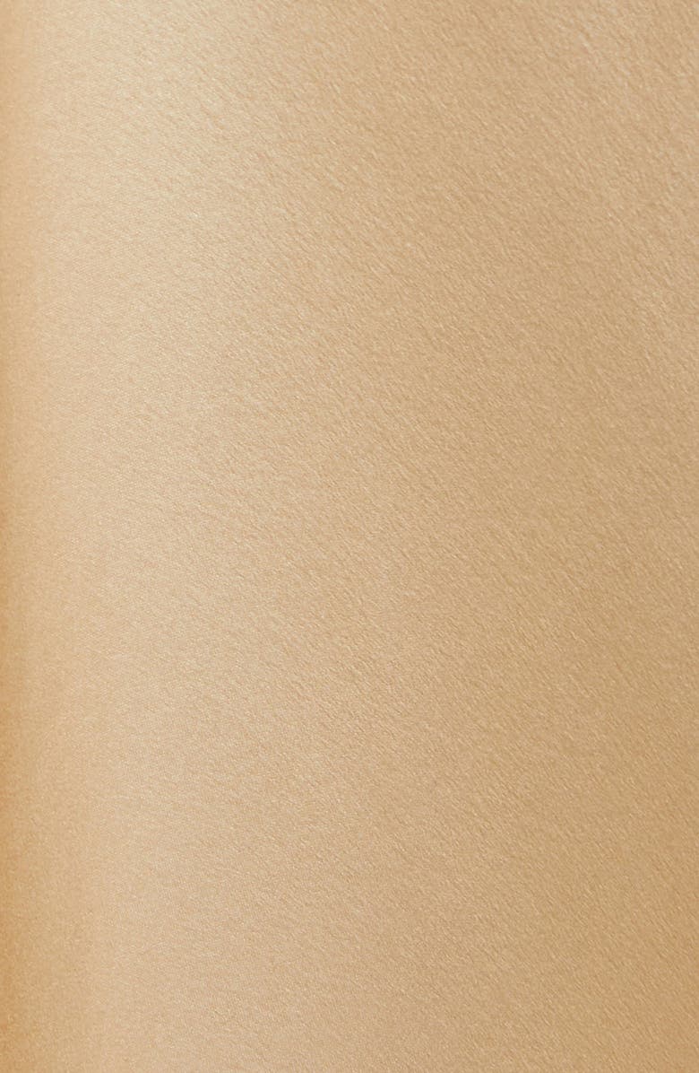 Balmain Shell Garland Draped Silk Gown, Alternate, color, Gold/ Beige