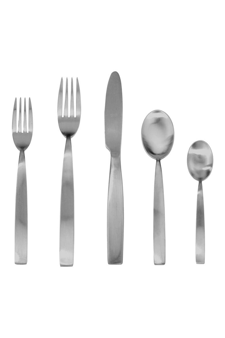 5-Piece Place Setting, Main, color, BRUSHED STAINLESS STEEL