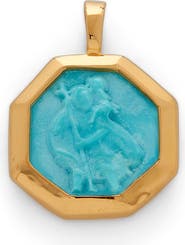 Monica Vinader Turquoise Saint Christopher Pendant Charm