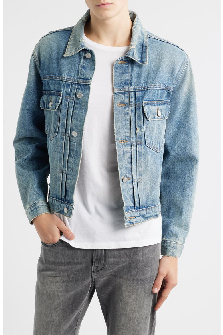 Distressed Denim Jacket, Main, color, SHORTSTOP