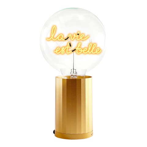 La Vie Est Belle Portable Table Lamp