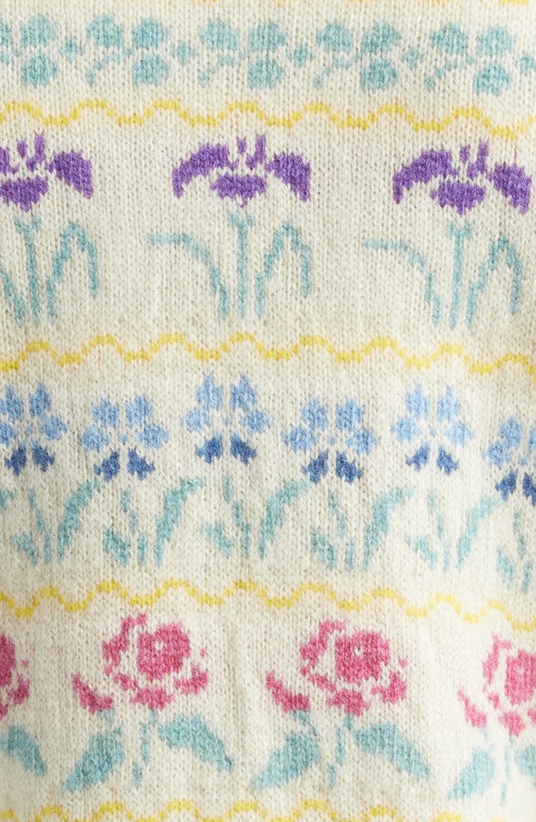 Noah Floral Jacquard Shetland Wool Cardigan | Nordstrom