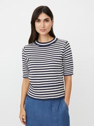 Masai Copenhagen MaFaeleen Striped Short Sleeve Sweater