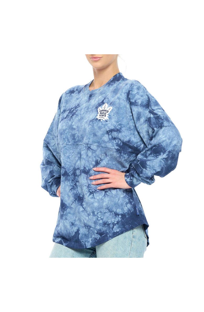 FANATICS Women's Fanatics Branded Navy Toronto Maple Leafs Crystal-Dye Long Sleeve T-Shirt, Alternate, color, 