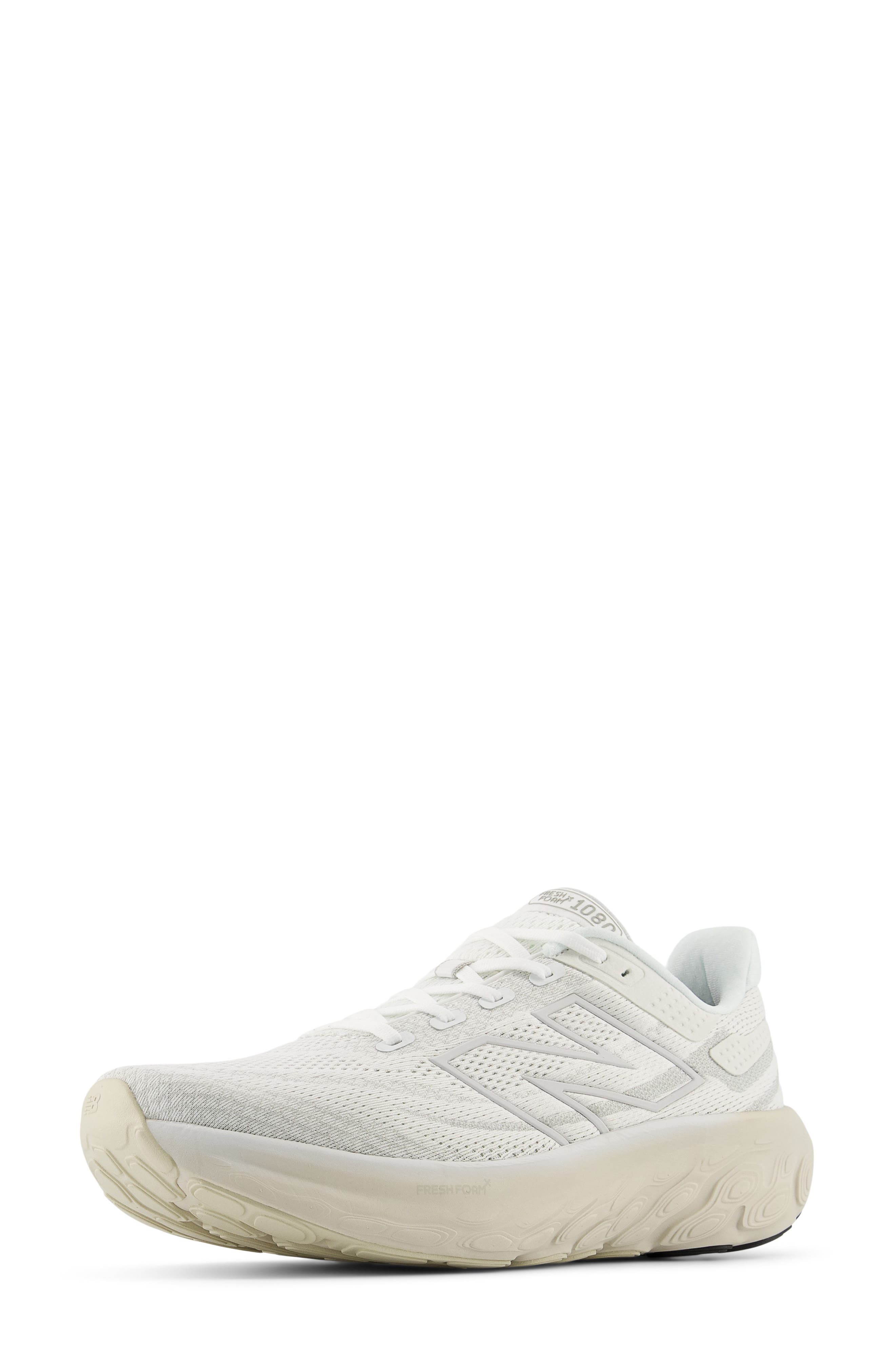 Fresh Foam X 1080 v13 Running Shoe, Alternate, color, WHITE/ TIMBERWOLF