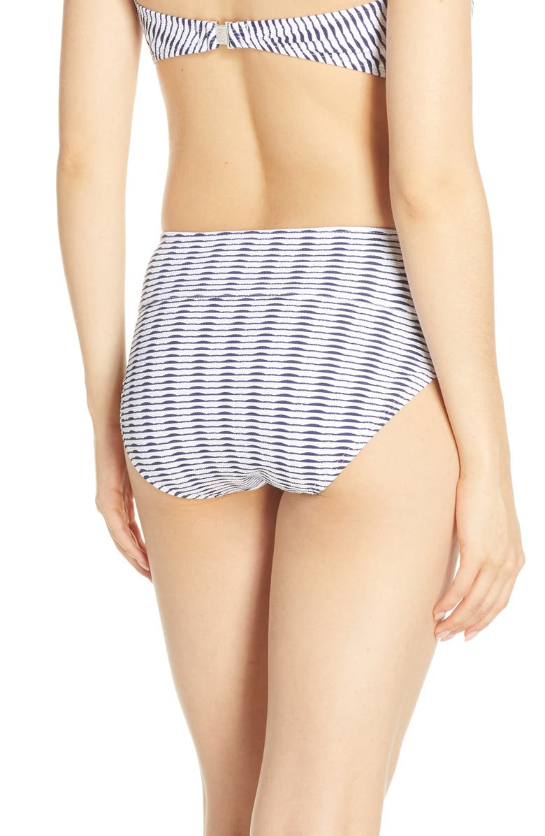 Tommy Bahama Island Cays Stripe High Waist Bikini Bottoms, Alternate, color, 