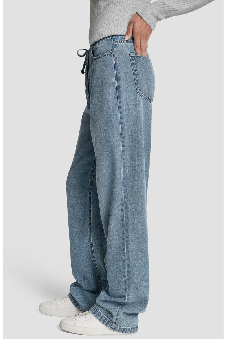 Drawstring Waist Wide Leg Jeans, Alternate, color, EDEN1