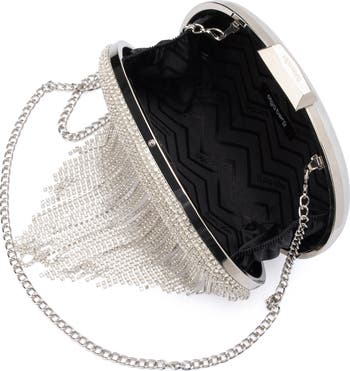 Bria Crystal Fringe Clutch