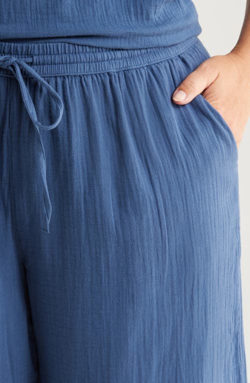 Caslonr Caslon(r) Wide Leg Crop Cotton Gauze Pants