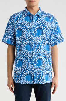 Tommy Bahama Nova Wave Get Reel Short Sleeve Button-Up Shirt