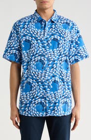 Tommy Bahama Nova Wave Get Reel Short Sleeve Button-Up Shirt