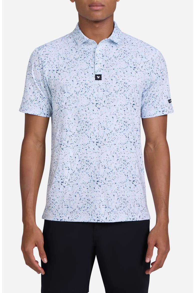 Core Spatter Print Performance Golf Polo, Main, color, PAINT SPLATTER  NAVY