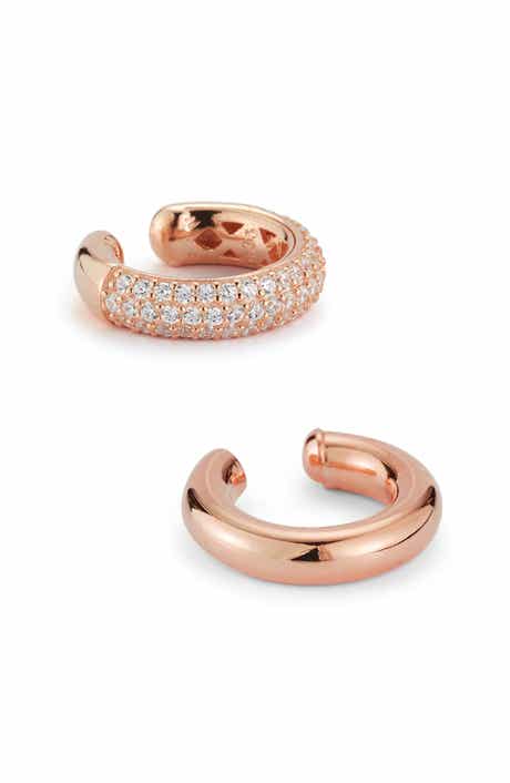 Set of 2 Cubic Zirconia Ear Cuffs