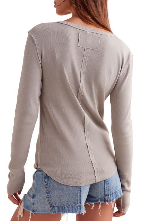 Free People Jamie Henley Top In Quiet Grey