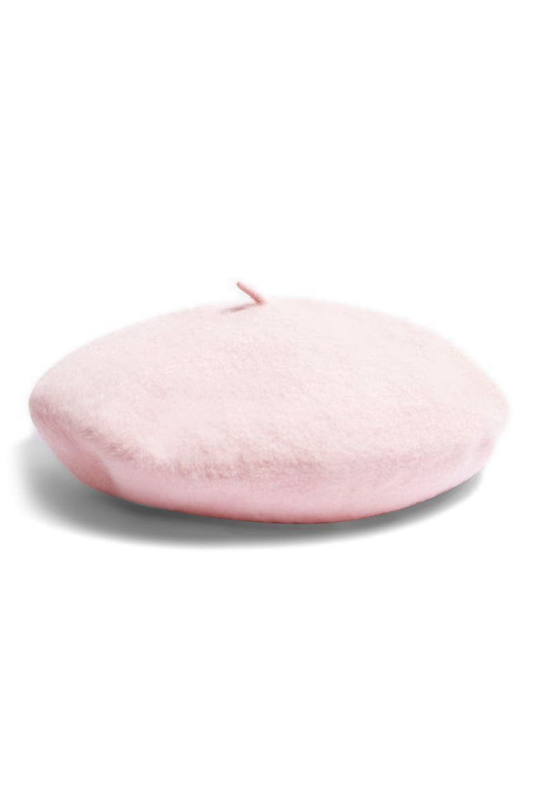 Wool Blend Beret, Main, color, LIGHT PINK