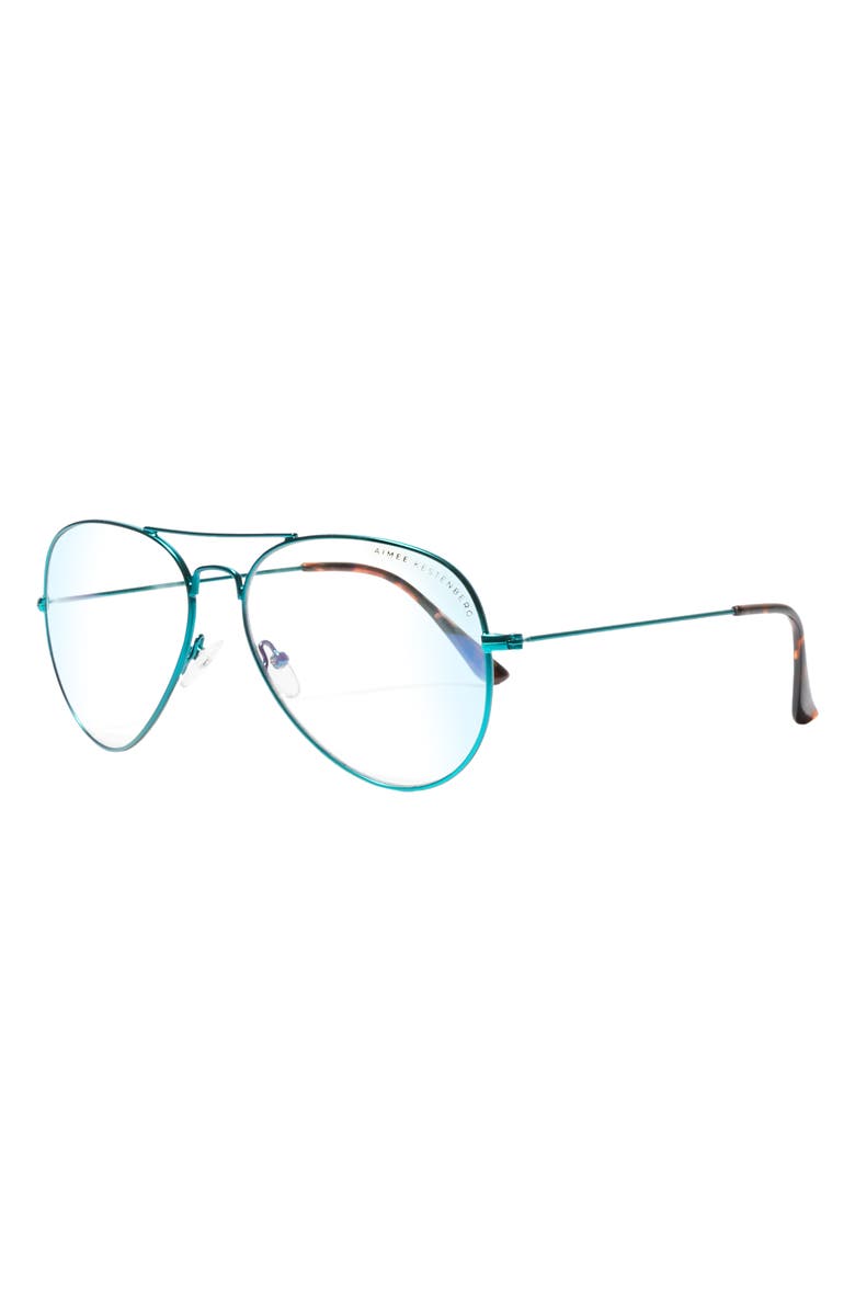 Aimee Kestenberg Broadway 58mm Aviator Blue Light Blocking Glasses, Alternate, color,