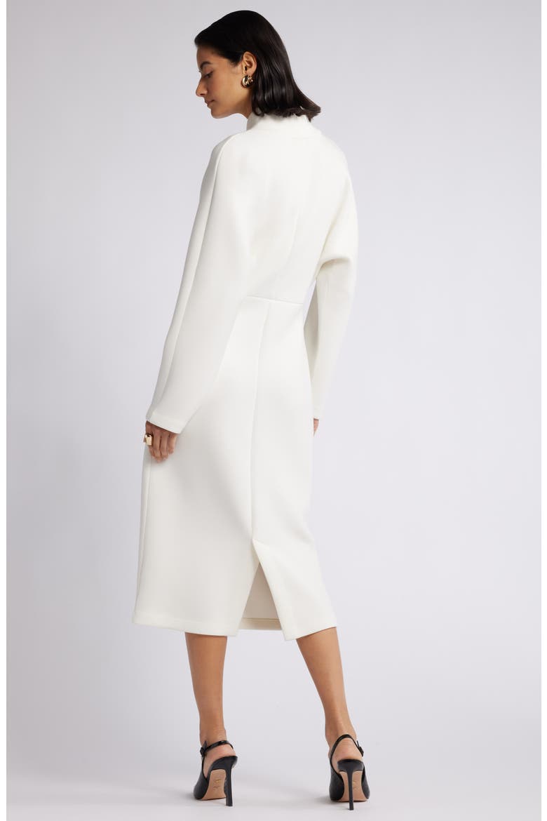 Mock Neck Midi Dress, Alternate, color, IVORY PRISTINE