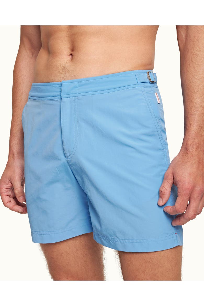 Bulldog Mid-Length Swim Shorts, Alternate, color, RIVIERA II