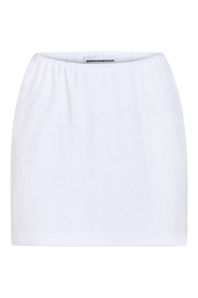 Terry Bride Midi Skirt, Alternate, color, White