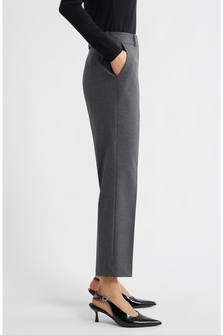 The Lena Slim Cropped Trousers, Alternate, color, GREY DARK HEATHER