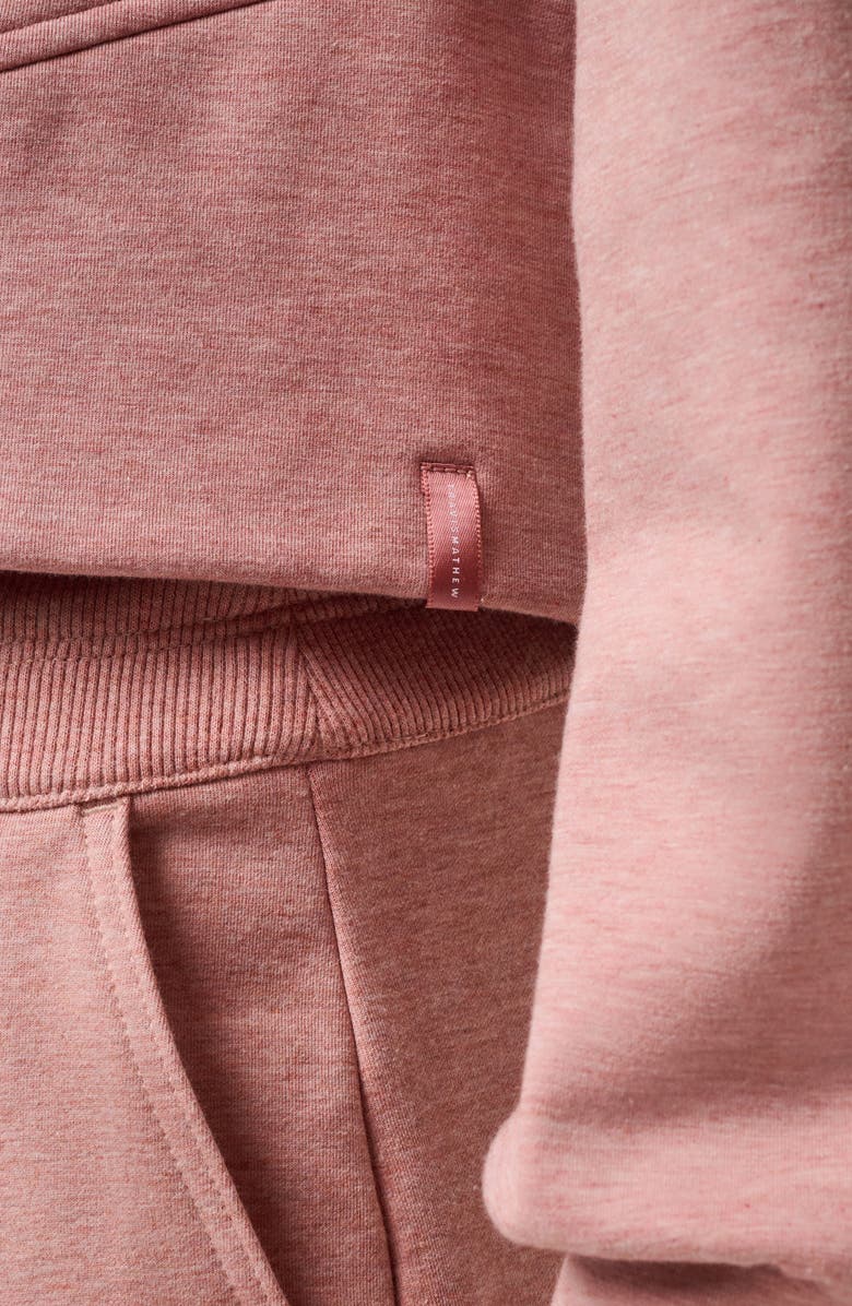 TravisMathew Cloud Fleece Stellar Zip Hoodie, Alternate, color, Heather Brick Dust