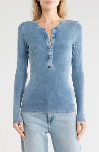 Good American Jeanius Fitted Henley Top