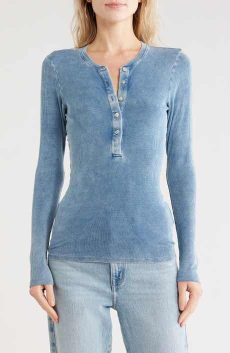 Good American Jeanius Fitted Henley Top