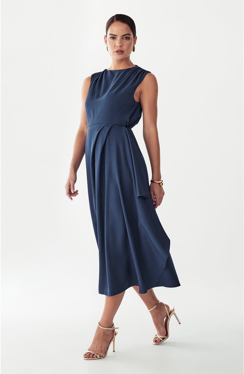 WILLA Giselle Midi Dress, Alternate, color, Petrol Blue