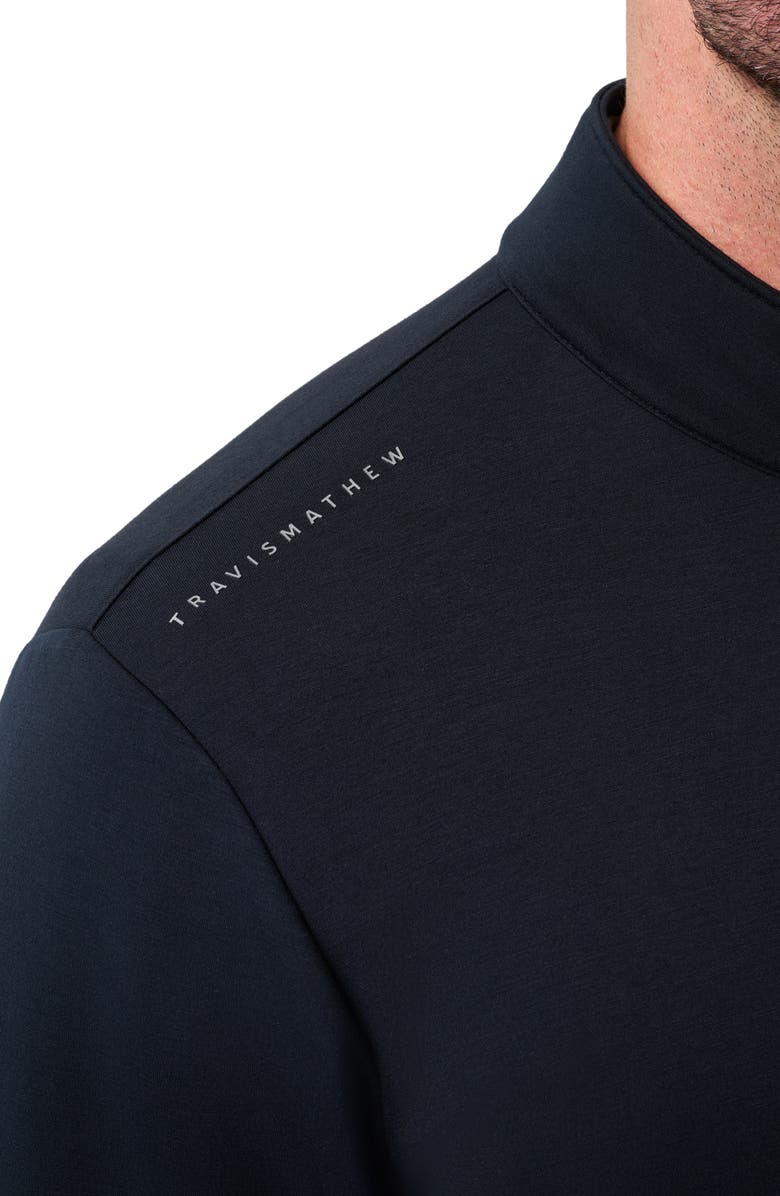 TravisMathew Fibercloud Quarter Zip Sweatshirt, Alternate, color, Black