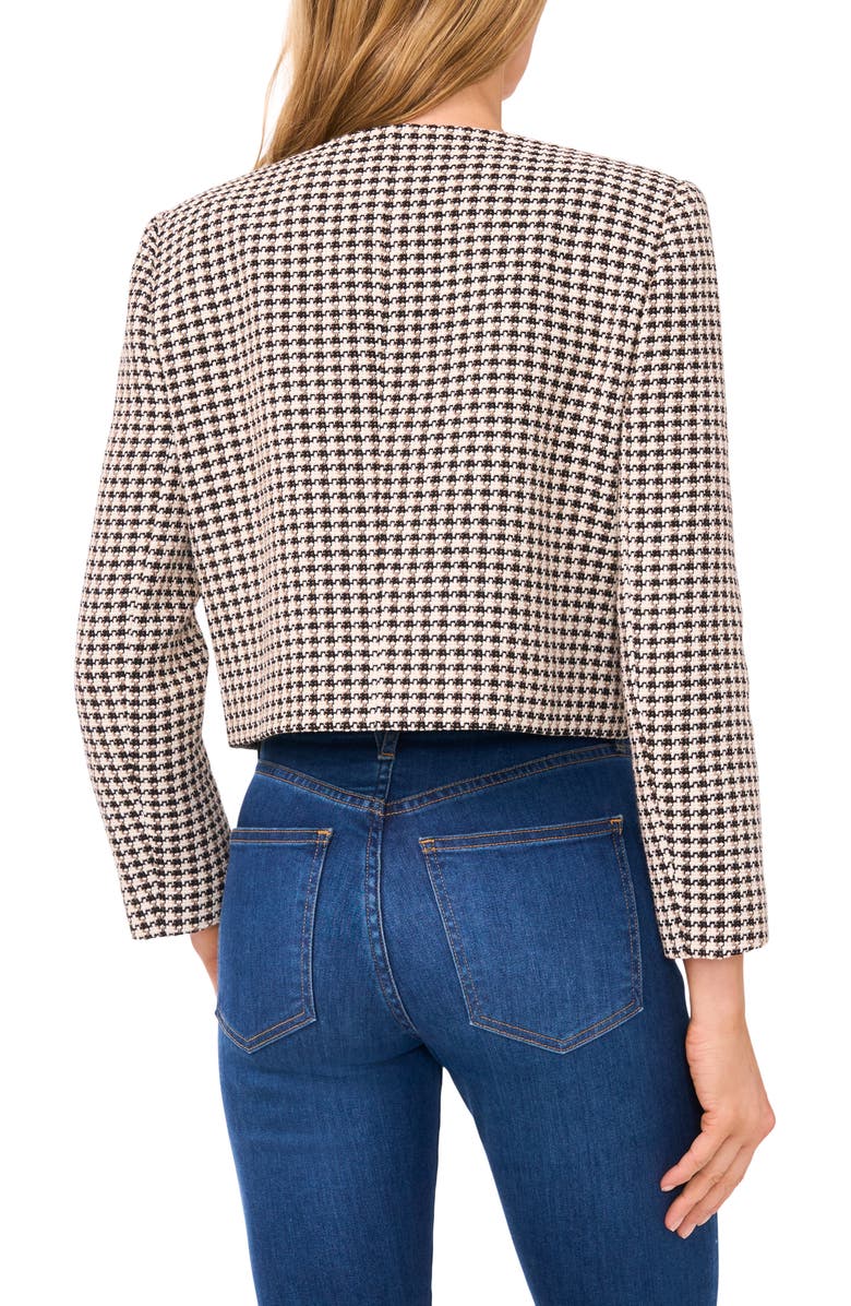 CeCe Princess Seam Tweed Jacket, Alternate, color, Rich Black