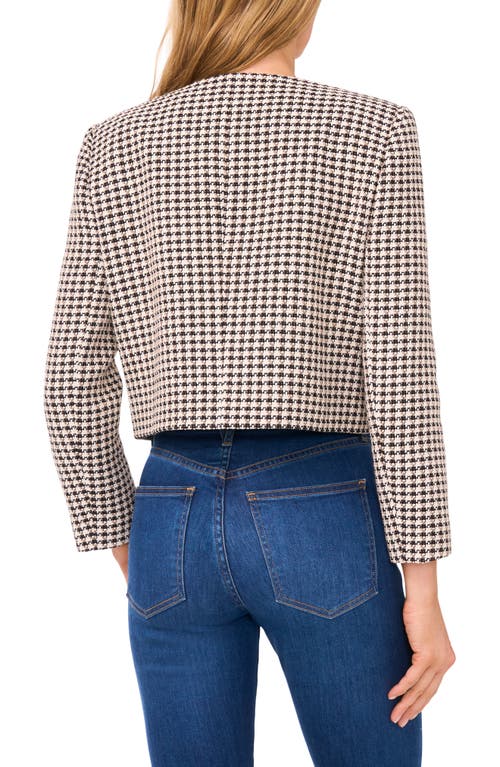 Cece Princess Seam Tweed Jacket In Black