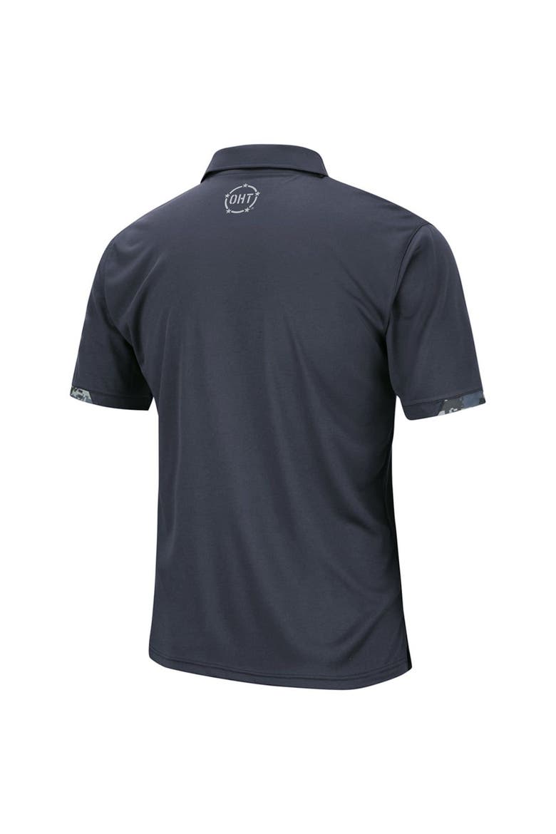 Men's Colosseum Charcoal Georgia Tech Yellow Jackets OHT Military Appreciation Digital Camo Polo, Alternate, color, Charcoal