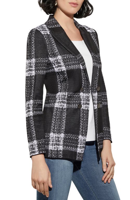 Misook Plaid Knit Blazer