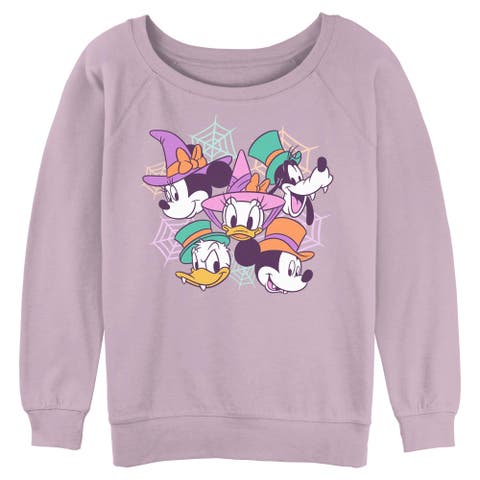 Juniors Mickey & Friends Halloween Pop Group Portraits Sweatshirt
