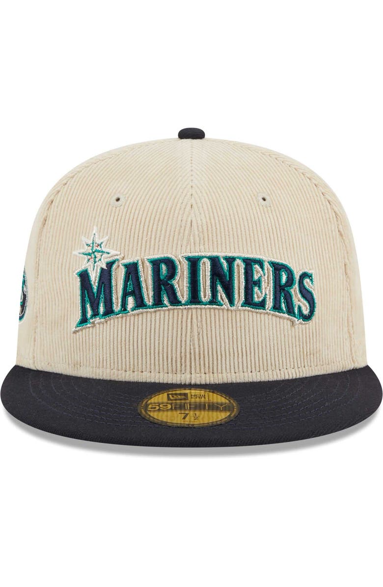 New Era Men's New Era White Seattle Mariners  Corduroy Classic 59FIFTY Fitted Hat, Alternate, color, 