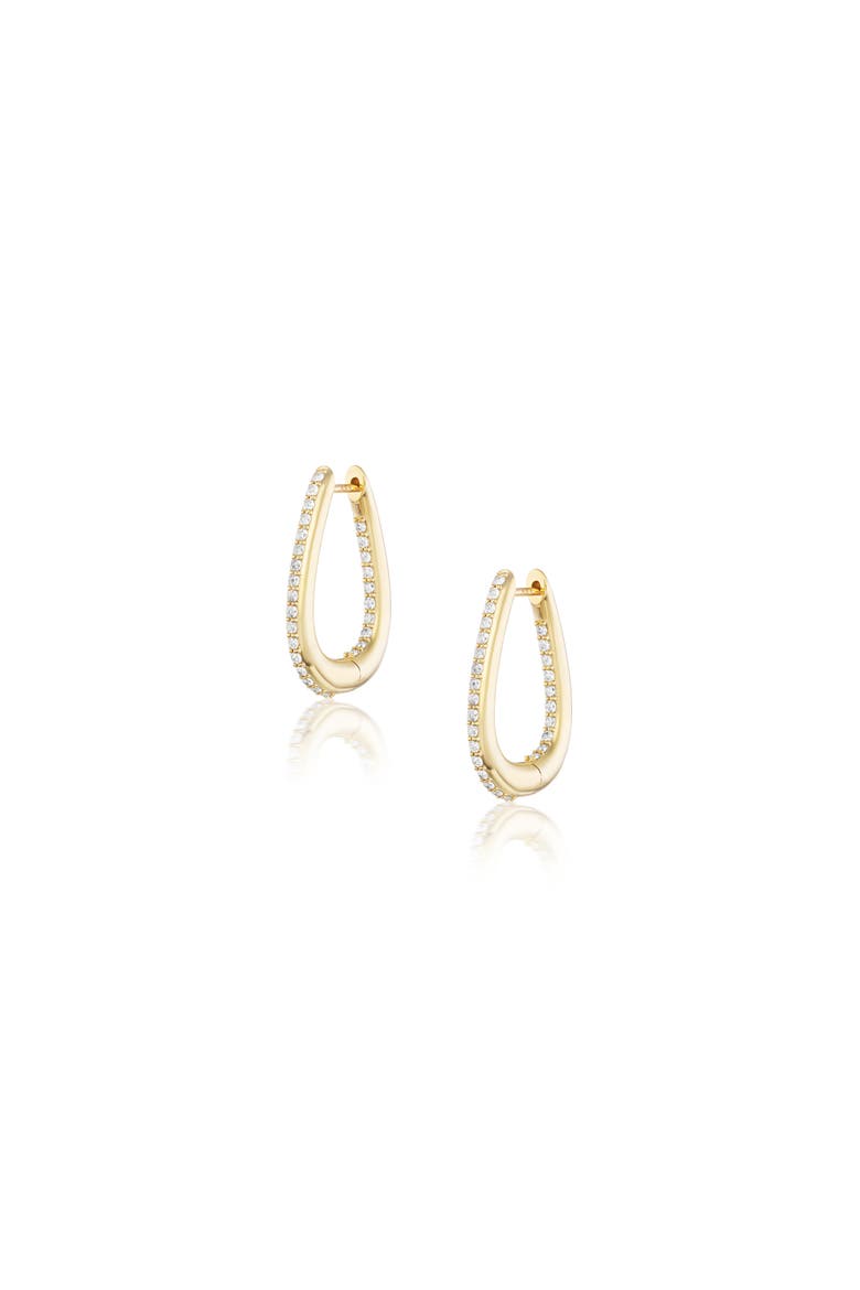 Diamond Buckle Earring, Main, color, 14kt Yellow Gold