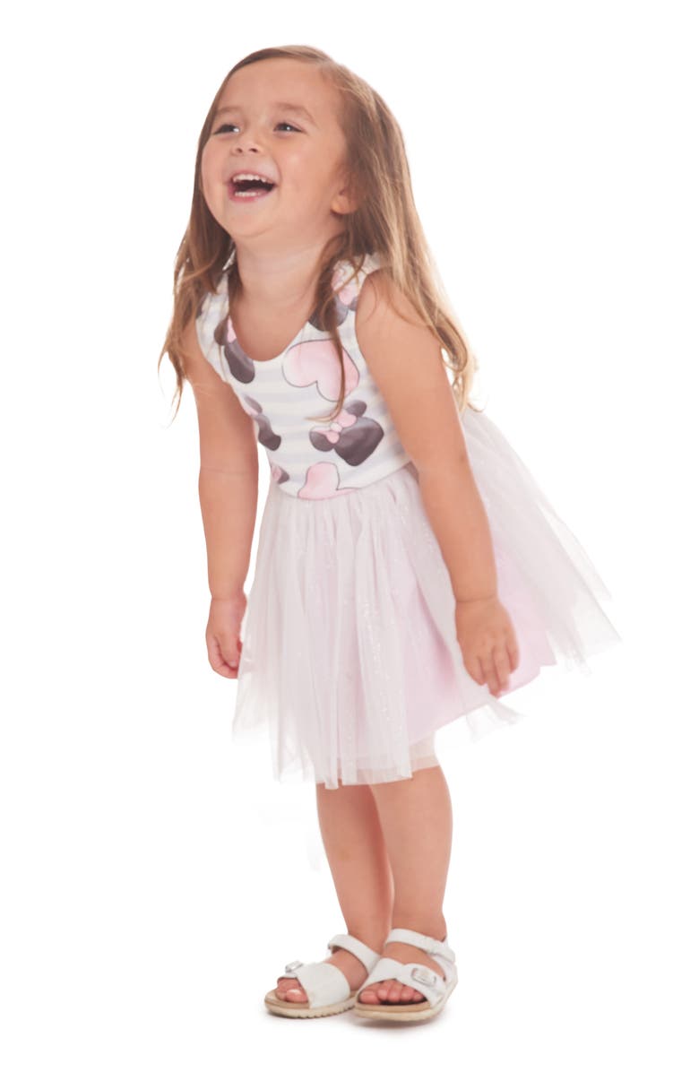 Pippa & Julie Kids' Minnie Mouse Stripe Tutu Dress, Alternate, color, 