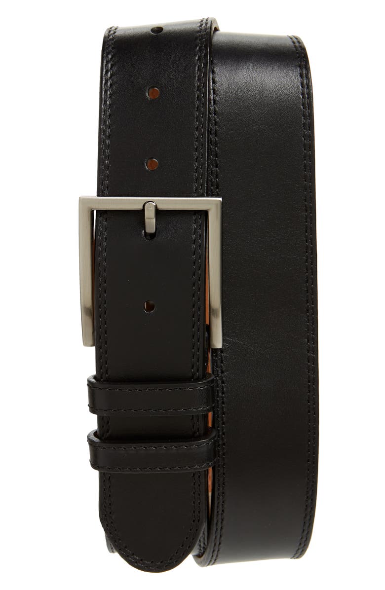 Magnanni Eastwood Smooth Leather Belt, Main, color, 