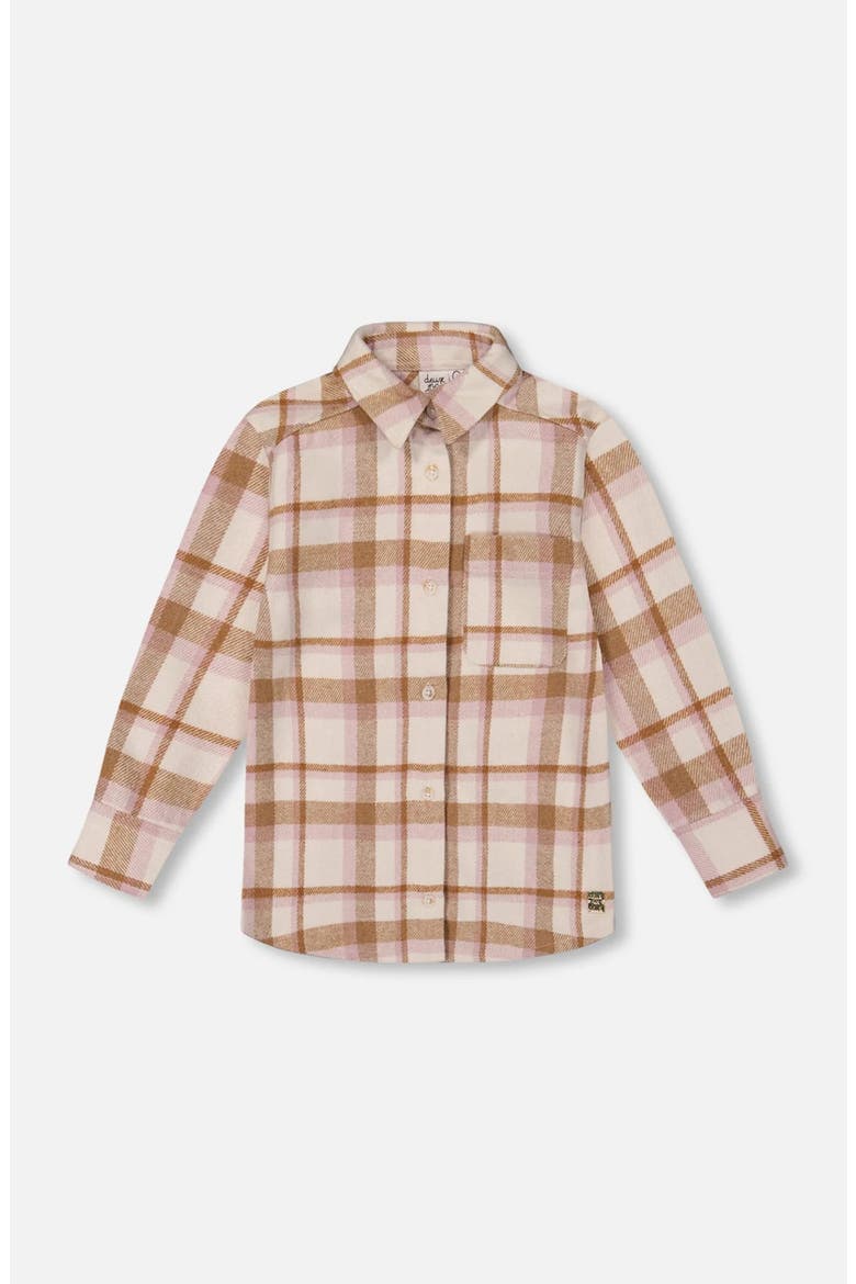Plaid Overshirt, Main, color, Off-White, Beige and Pink