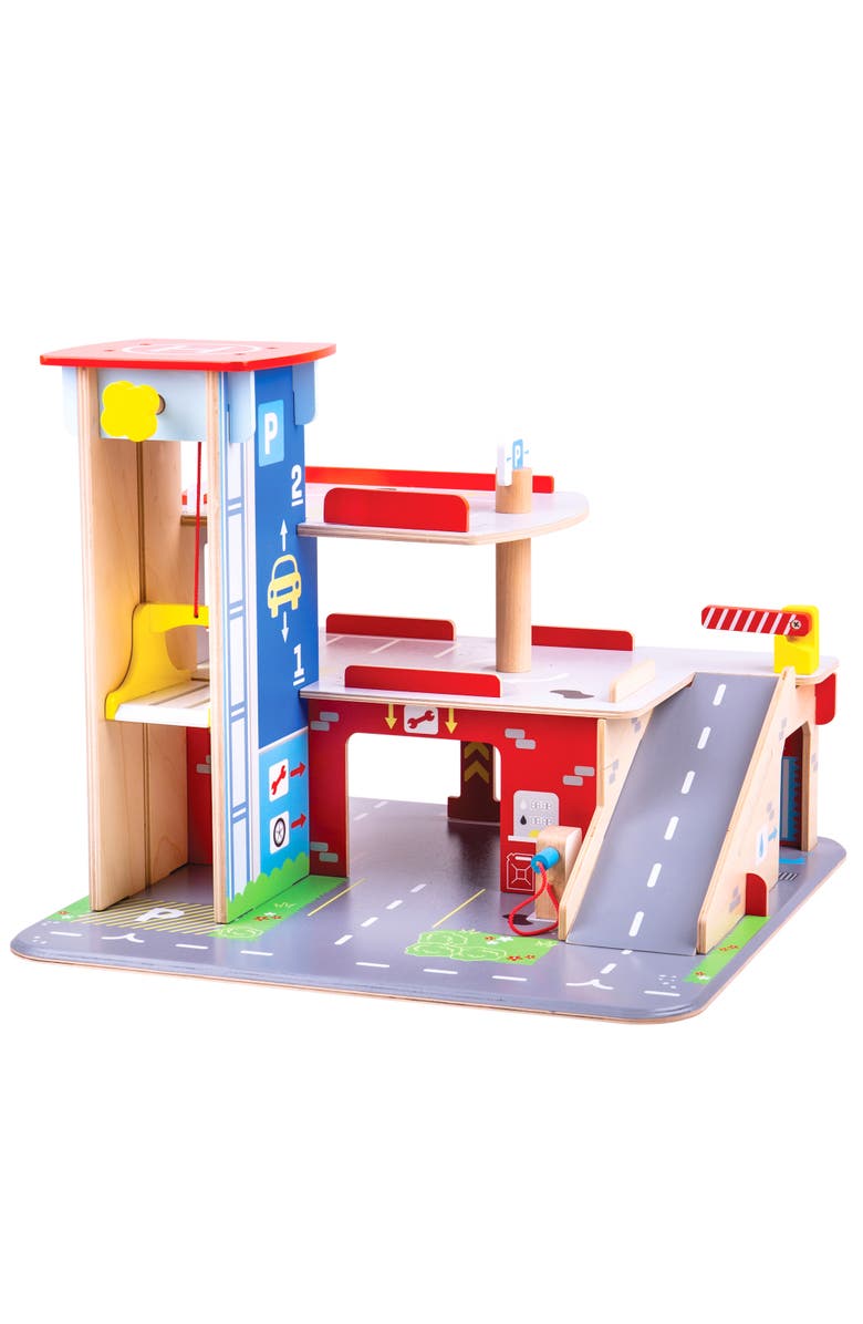 Bigjigs Heritage Playsets Park & Play Garage, Main, color, 