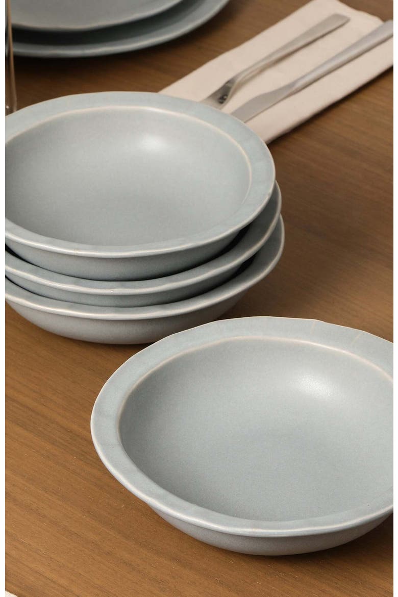 Oasis Stoneware 12-Piece Dinnerware Set, Alternate, color, Grey Blue
