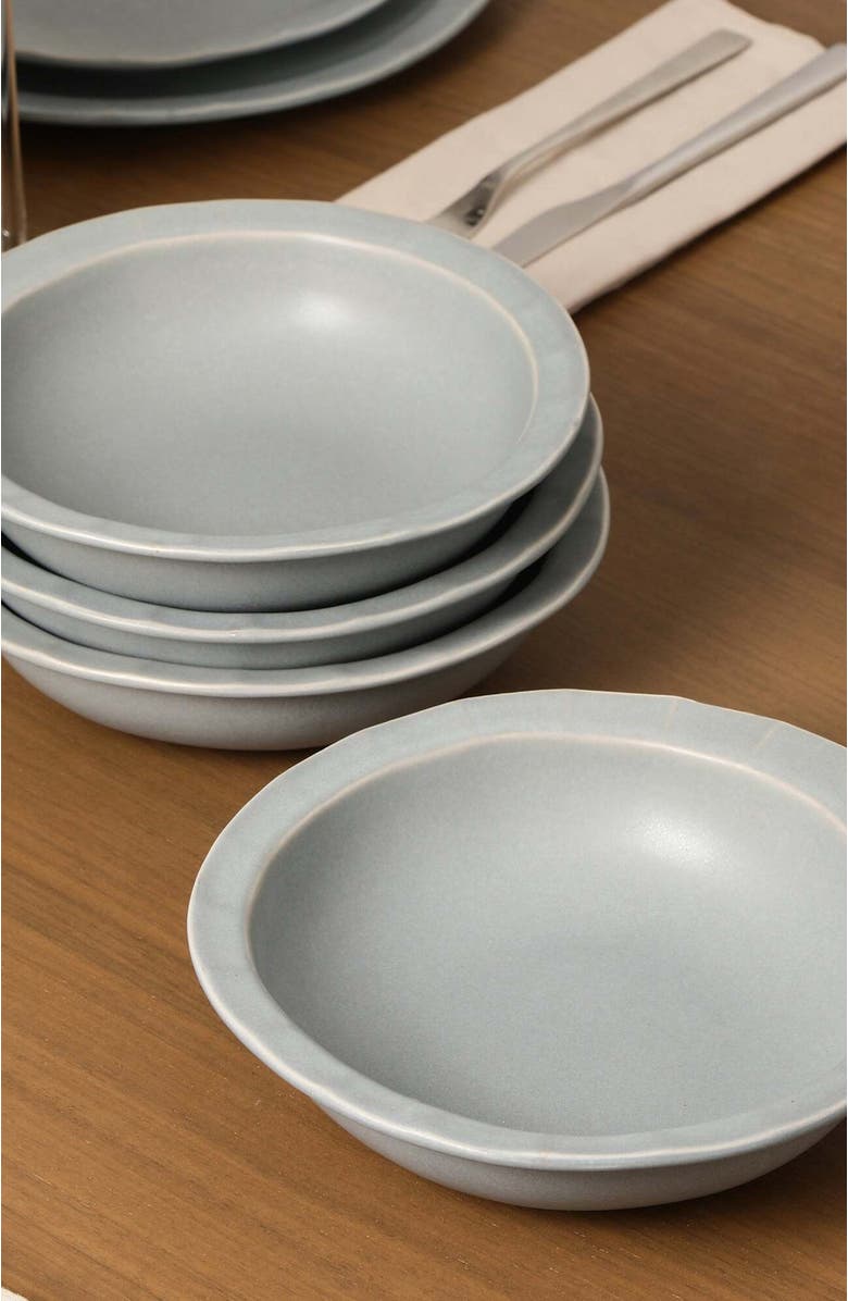 Stone Lain Oasis Stoneware 4-Piece Pasta Bowl Set, Alternate, color, Grey Blue