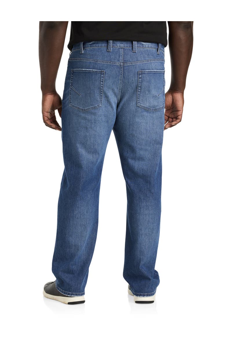 Relaxed-Fit Stretch Jeans, Alternate, color, BLUE LAGOON