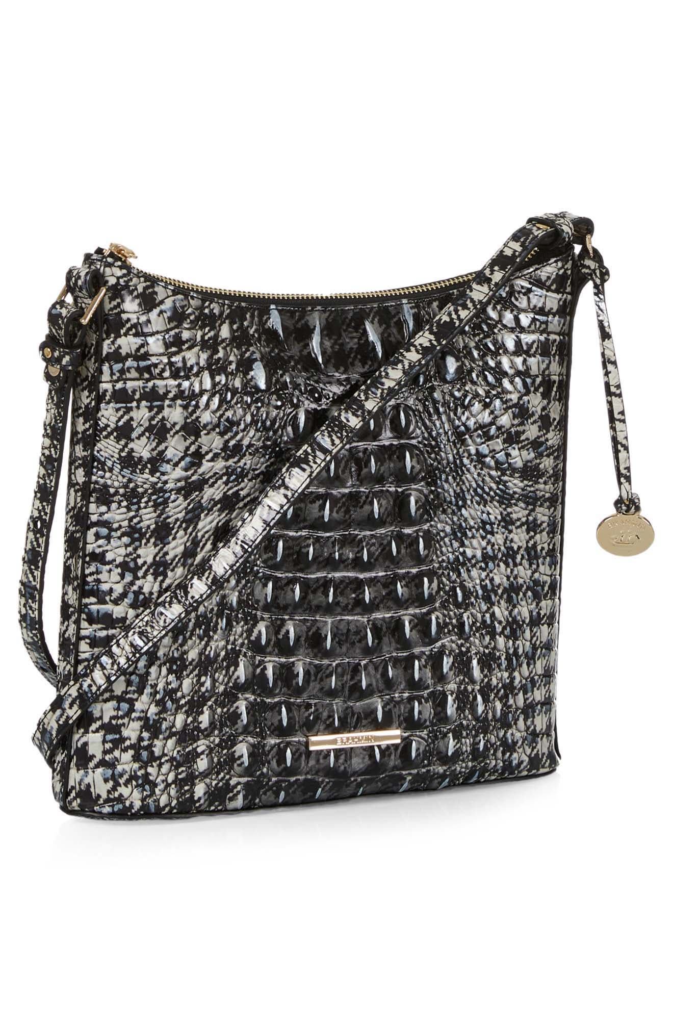 Brahmin Katie Croc Embossed Leather Crossbody Bag, Alternate, color, 