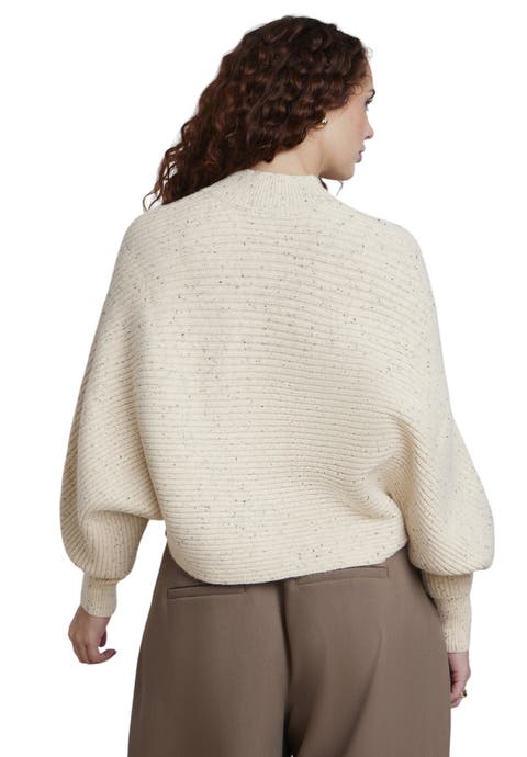 Oversized Mock Neck Batwing Sweater (plus)
