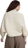 ELOQUII Oversized Mock Neck Batwing Sweater