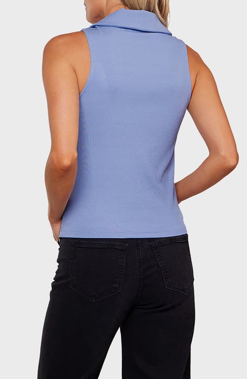 Matty M . Eliza Polo Tank Top In Blue
