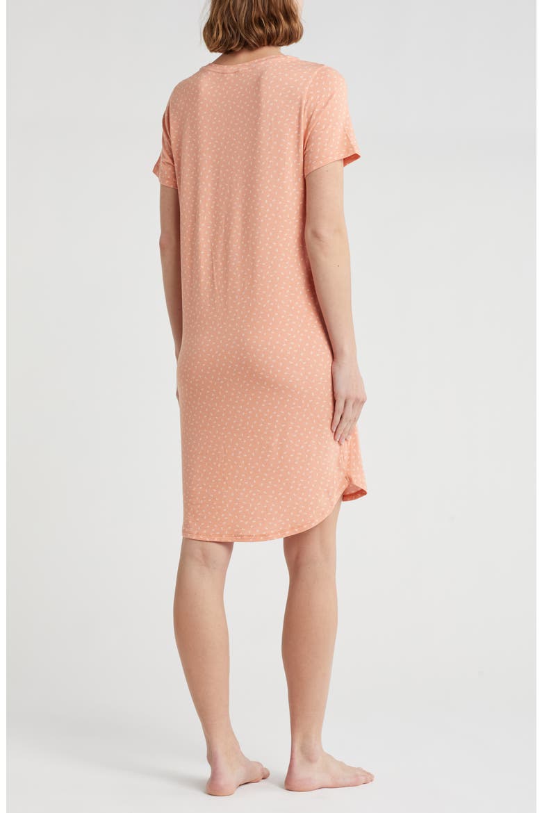 Soft Slumber Short Sleeve Nightshirt, Alternate, color, CORAL