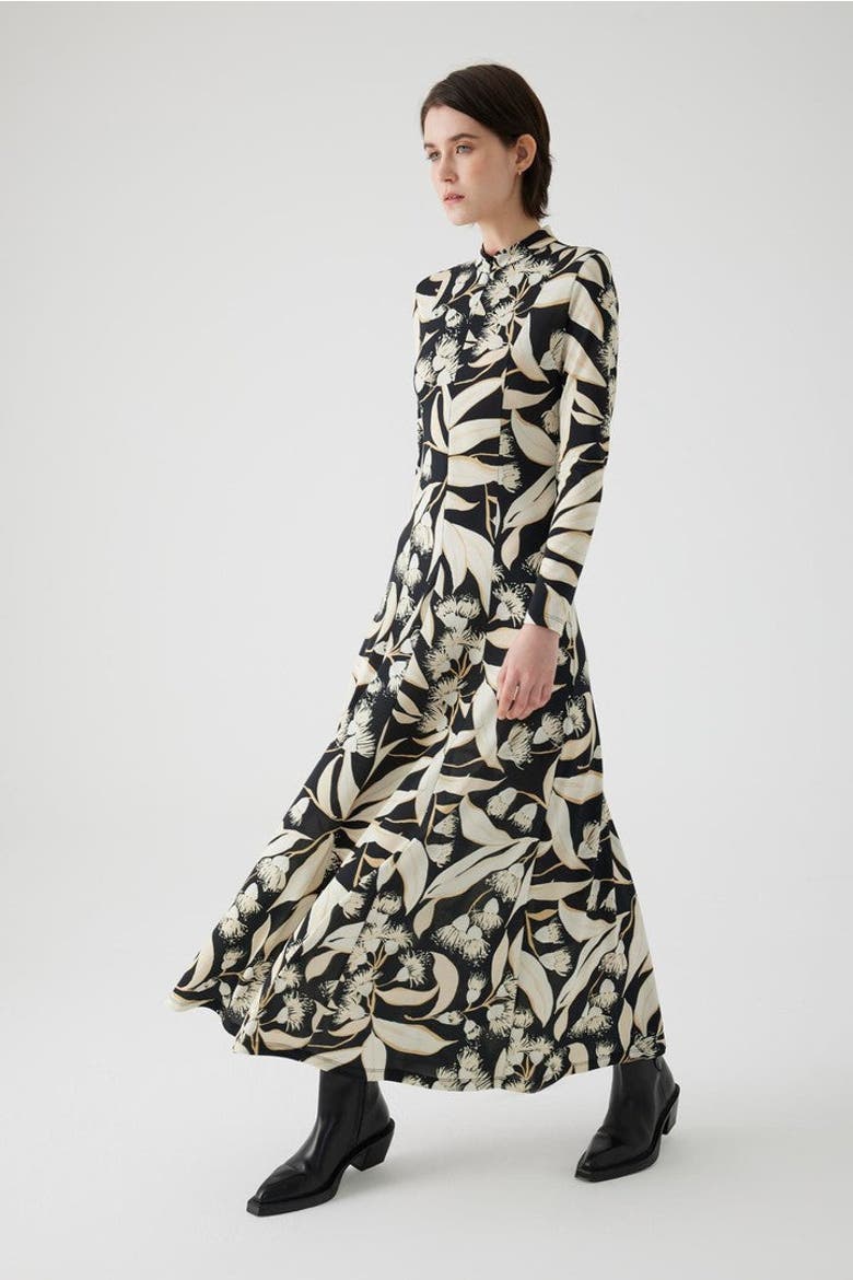 Abra Maxi Dress, Alternate, color, Black and White Patterned