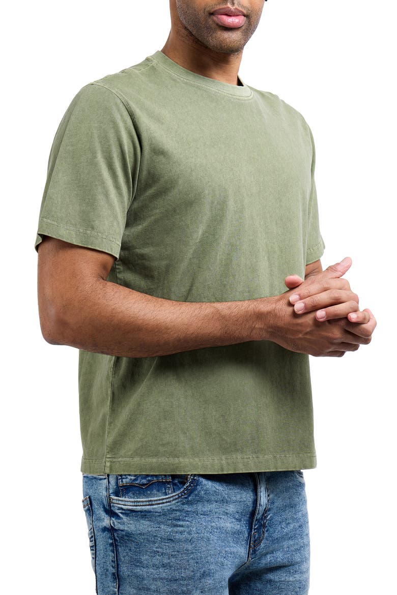 Boxy Pigment Dyed T-Shirt, Alternate, color, OLIVE